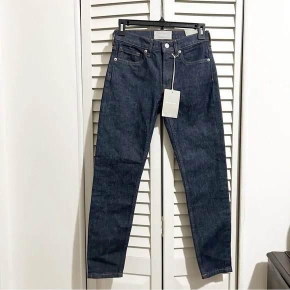 NEW Everlane Dark Indigo Mid Rise Skinny Ankle Jeans Size 24 - Picture 10 of 10